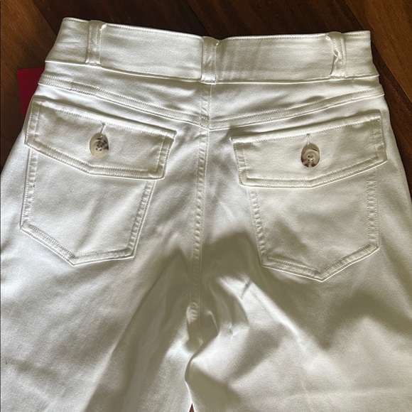 SPANX Stretch Twill Cropped Wide Leg White Pants -Size XS- NWT - Picture 10 of 12
